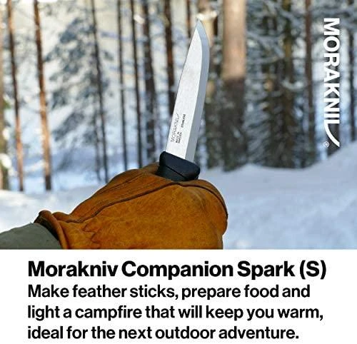 Morakniv Stovyklavimo peilis su ugnies skeltuvu Companion spark (S), 104mm, juodas
