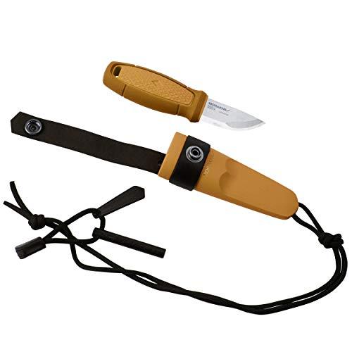 Morakniv Eldris geltonas peilis su kaklo peilių rinkiniu iš nerūdijančio plieno