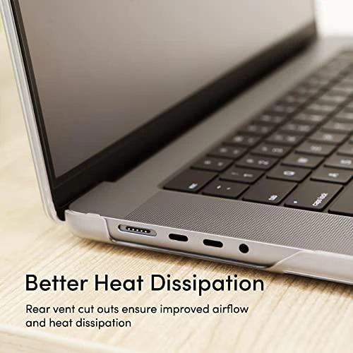 „Moshi iGlaze“ kietasis dėklas – „Obudowa MacBook Pro 16“ (M4/M3/M2/M1/2024–2021), skaidrus