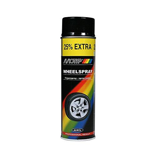Purškiami dažai WHEEL SPRAY juodi 500ml, Motip