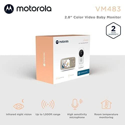 Kūdikių stebėjimo kamera Motorola VM483, 2,8" (laidinė mobili auklė)