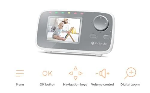 Kūdikio stebėjimo kamera Motorola VM482 2.4", Baltos/Pilkos spalvos