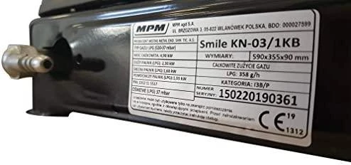 MPM Smile-KN-02/1KB dujinė viryklė