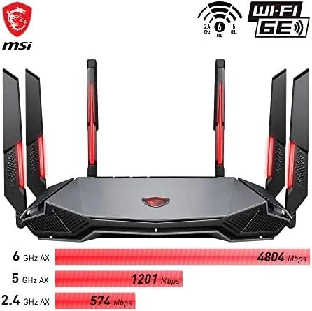Belaidis maršrutizatorius MSI RadiX AXE6600 WiFi 6E