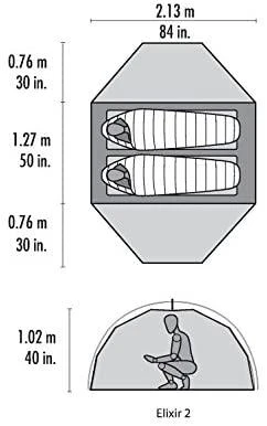 Trivietė palapinė MSR Eliksyras 3 - Žalia