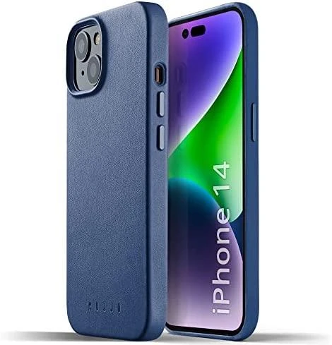 Mujjo Full Odinis dėklas with MagSafe for iPhone 14 - Monaco Mėlyna