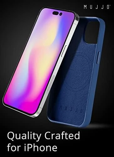 Mujjo Full Odinis dėklas with MagSafe for iPhone 14 - Monaco Mėlyna