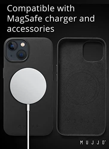 Mujjo Full Odinis dėklas with MagSafe for iPhone 14 - Juodas