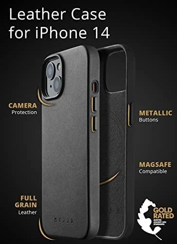 Mujjo Full Odinis dėklas with MagSafe for iPhone 14 - Juodas
