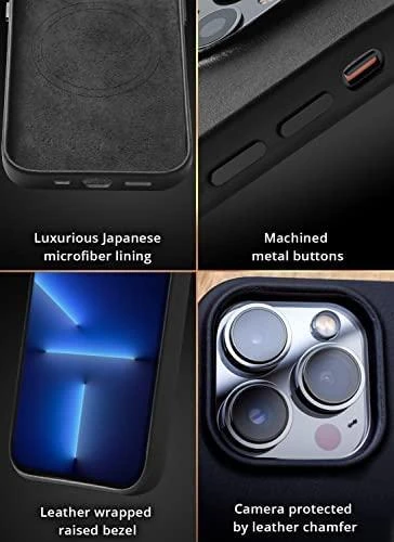 Mujjo Full Odinis dėklas with MagSafe for iPhone 14 - Juodas