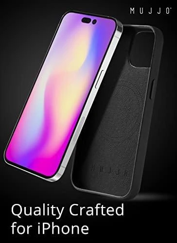 Mujjo Full Odinis dėklas with MagSafe for iPhone 14 - Juodas