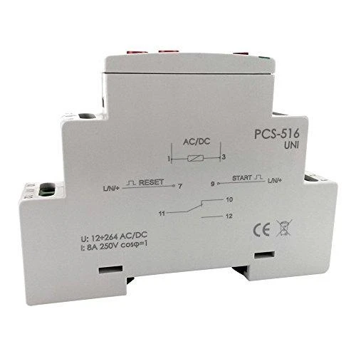 F&F PCS-516UNI laiko keitiklis 12-264VAC/DC, 10A, TH35