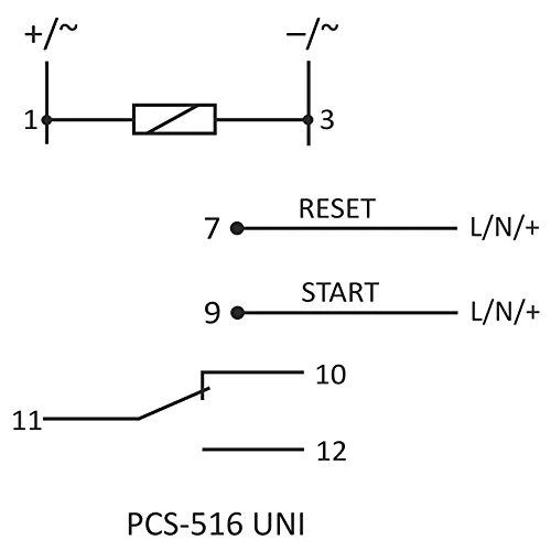 F&F PCS-516UNI laiko keitiklis 12-264VAC/DC, 10A, TH35