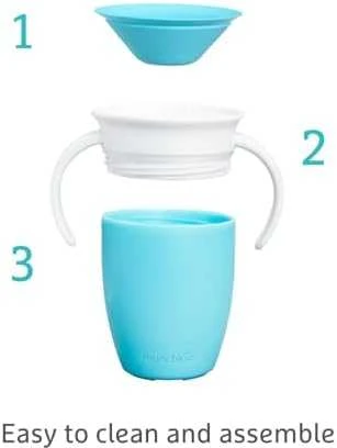 MUNCHKIN mokymosi puodelis MIRACLE 360, mėlynas, 6 mėn+, 207 ml, 90101
