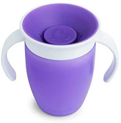 MUNCHKIN mokymosi puodelis MIRACLE 360, violetinės spalvos, 6 mėn+, 207 ml, 05162102