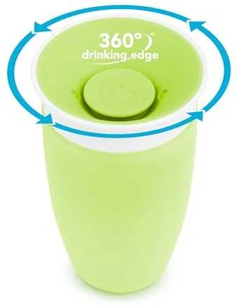 MUNCHKIN puodelis, Miracle 360, žalios spalvos, 12mėn+, 296ml, 01244502
