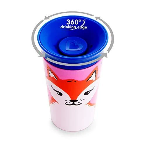 MUNCHKIN mokomasis puodelis, raudona lapė, Miracle 360 Wildlove, 6mėn+, 266 ml, 05177702
