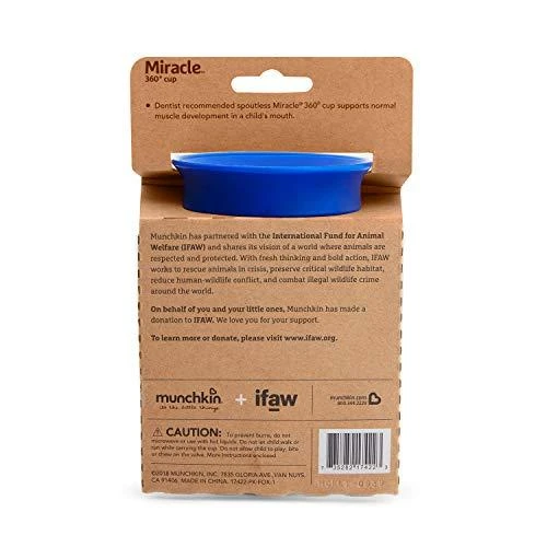 MUNCHKIN mokomasis puodelis, raudona lapė, Miracle 360 Wildlove, 6mėn+, 266 ml, 05177702