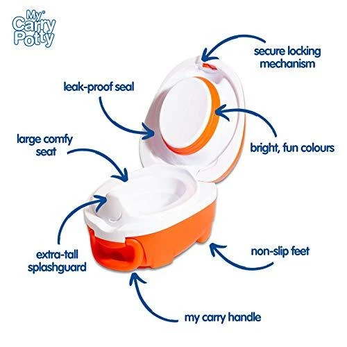 Mokomasis nešiojamas naktipuodis My Carry Potty, lapė, raudonos spalvos