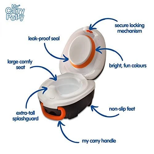 Mokomasis nešiojamas naktipuodis My Carry Potty, pingvinas, juodos ir baltos spalvos