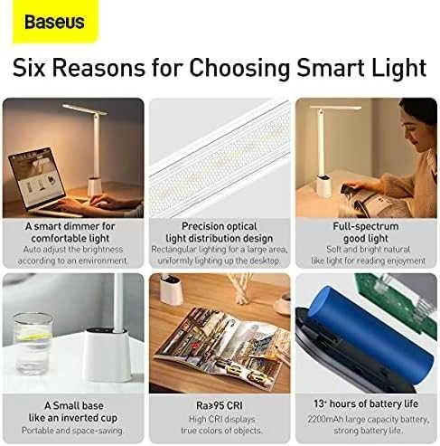 Kraunama Baseus Smart Eye stalinė lempa - Balta