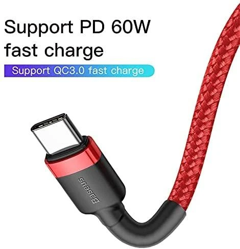 Baseus Cafule kabelis USB-C PD 2.0 QC 3.0 60W 2m - Pilka / Juoda