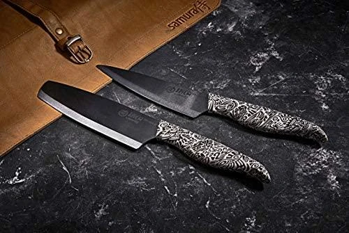 Sia Samura Latvija Keraminis Peilis nakiri 16,5cm „INCA" juodas