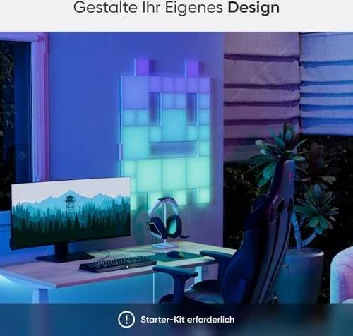 „Nanoleaf Blocks“ tekstūruotų didelių kvadratų papildomas rinkinys (2 panelės) | 16 mln. spalvų