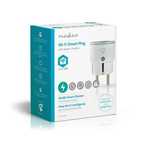 Nedis WLAN Smartplug (WIFIP110FWT) - Energieüberwachung, 10 A