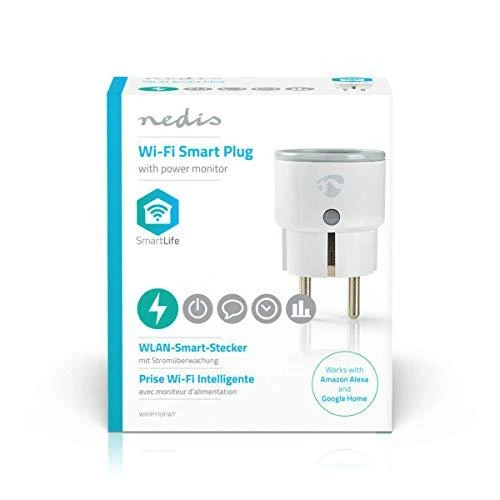 Nedis WLAN Smartplug (WIFIP110FWT) - Energieüberwachung, 10 A