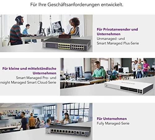 Šakotuvas Netgear Switch GS516UP (GS516UP-100EUS) (GS516UP100EUS)