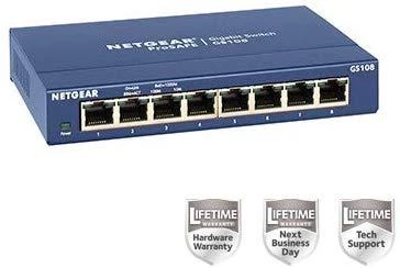 Šakotuvas Netatmo Netgear Switch GS108GE Nevaldomas, Stalinis kompiuteris, 1 Gbps (RJ-45) jungtys kiekis 8, Maitinimo tipas Išorinis