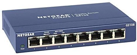 Šakotuvas Netatmo Netgear Switch GS108GE Nevaldomas, Stalinis kompiuteris, 1 Gbps (RJ-45) jungtys kiekis 8, Maitinimo tipas Išorinis