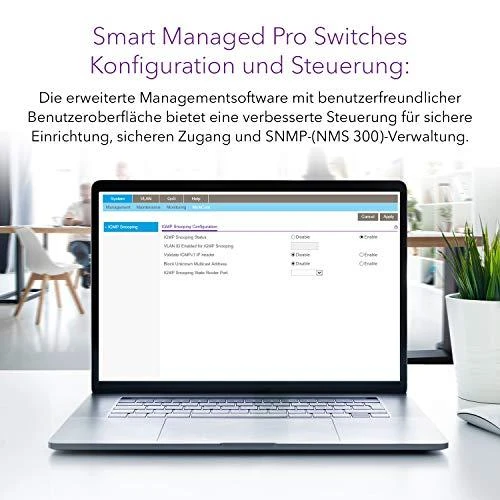 NETGEAR 8 prievadų Gigabit Ethernet Smart Managed Pro jungiklis