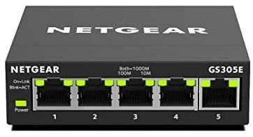 Šakotuvas Netatmo Perjungti išmanųjį NETGEAR GS305E-100PES (5x 10/100/1000Mbps)