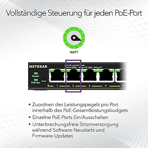 Šakotuvas Jungiklis NETGEAR 8x GE GS308EPP-100PES