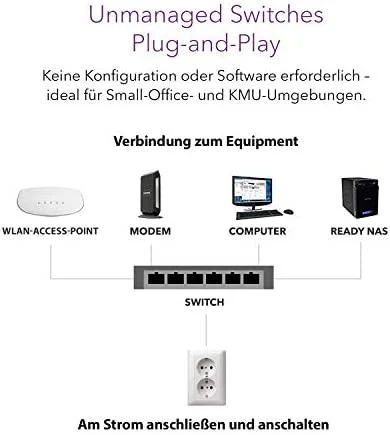 Šakotuvas Netatmo Netgear Switch GS605 Nevaldomas, Stalinis kompiuteris, 1 Gbps (RJ-45) jungtys kiekis 5, Maitinimo tipas Vienvietis