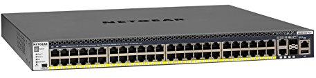 Šakotuvas Netgear M4300-52G-PoE+ 1000W PSU Valdomas L2/L3/L4 Gigabit Ethernet (10/100/1000) Juoda 1U Maitinimas per Eternetą (PoE)