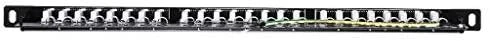 NETRACK 104-10 patch panel 19inch 24-jungtys kat. 5e UTP 0 5U su lentyna