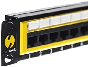 NETRACK 104-06 Netrack patch panel 19 24-jungtys kat. 6 UTP, su lentyna