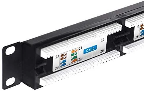 NETRACK 104-06 Netrack patch panel 19 24-jungtys kat. 6 UTP, su lentyna