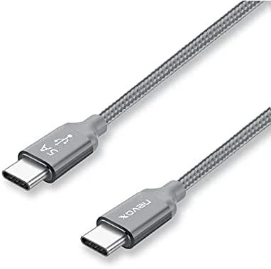 USB kabelis Nevox USB-C - USB-C 1 m Pilkas (NX-1653)