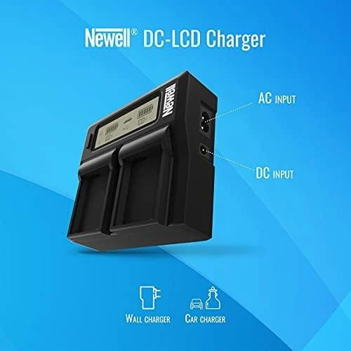 Dviejų kanalų įkroviklis Newell DC-LCD skirtas NP-FW baterijai