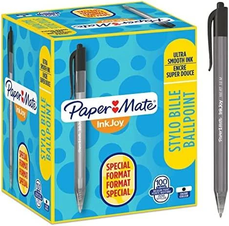 Paper Mate InkJoy juodi tušinukai, 100 vnt. dėžutė