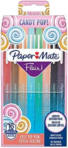 Tušinukų rinkinys piešimui PaperMate Flair Candy Pop Dėklas 16 Vnt. - 2061395