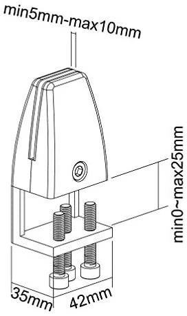 Laikiklis NewStar NEOMOUNTS DESK CLAMP FOR NS-GLSPROTECTXXX - FOR 8-25 MM DESK THICKNESS - SET OF 2