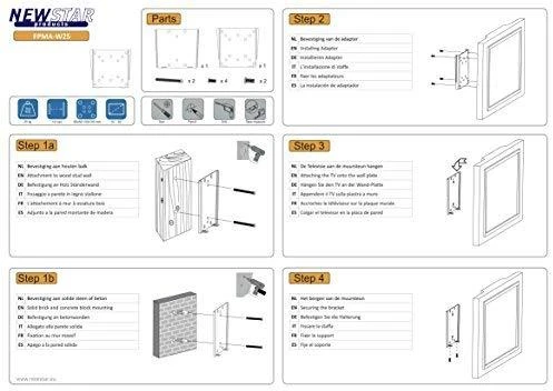 Neomounts „NewStar“ LCD laikiklis – fiksuotas – gylis 10 mm [maks. 30 kilogramų] – VESA75 100