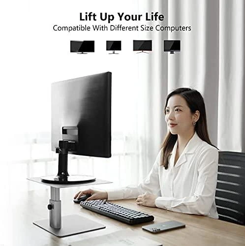 Laikiklis Nillkin HighDesk Adjustable monitoriaus stovas sidabrinės spalvos