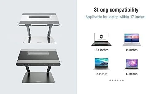 Nillkin ProDesk Adjustable nešiojamo kompiuterio stovas sidabrinės spalvos