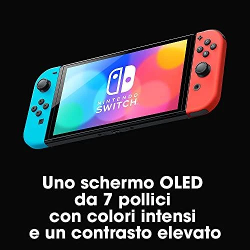 Nintendo Switch OLED konsolė (su Neon Raudona ir Neon Mėlyna Joy